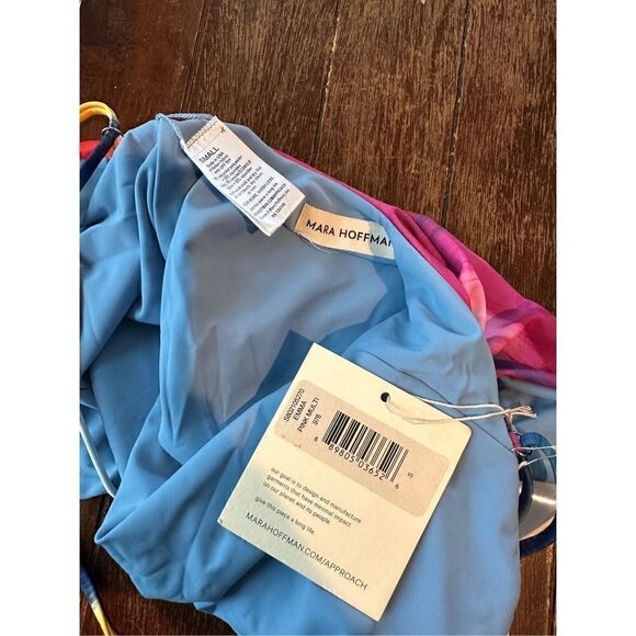 MARA HOFFMAN Emma Cross Back One Piece Multi Dye Swimsuit - Picture 7 of 7